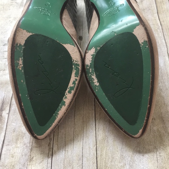 Donald J Pliner Suede with Snakeskin Heels - Picture 7 of 8